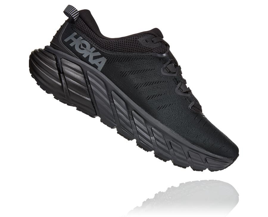 Hoka One One Running Shoes Mens Black - Gaviota 3 - 24956XBYS